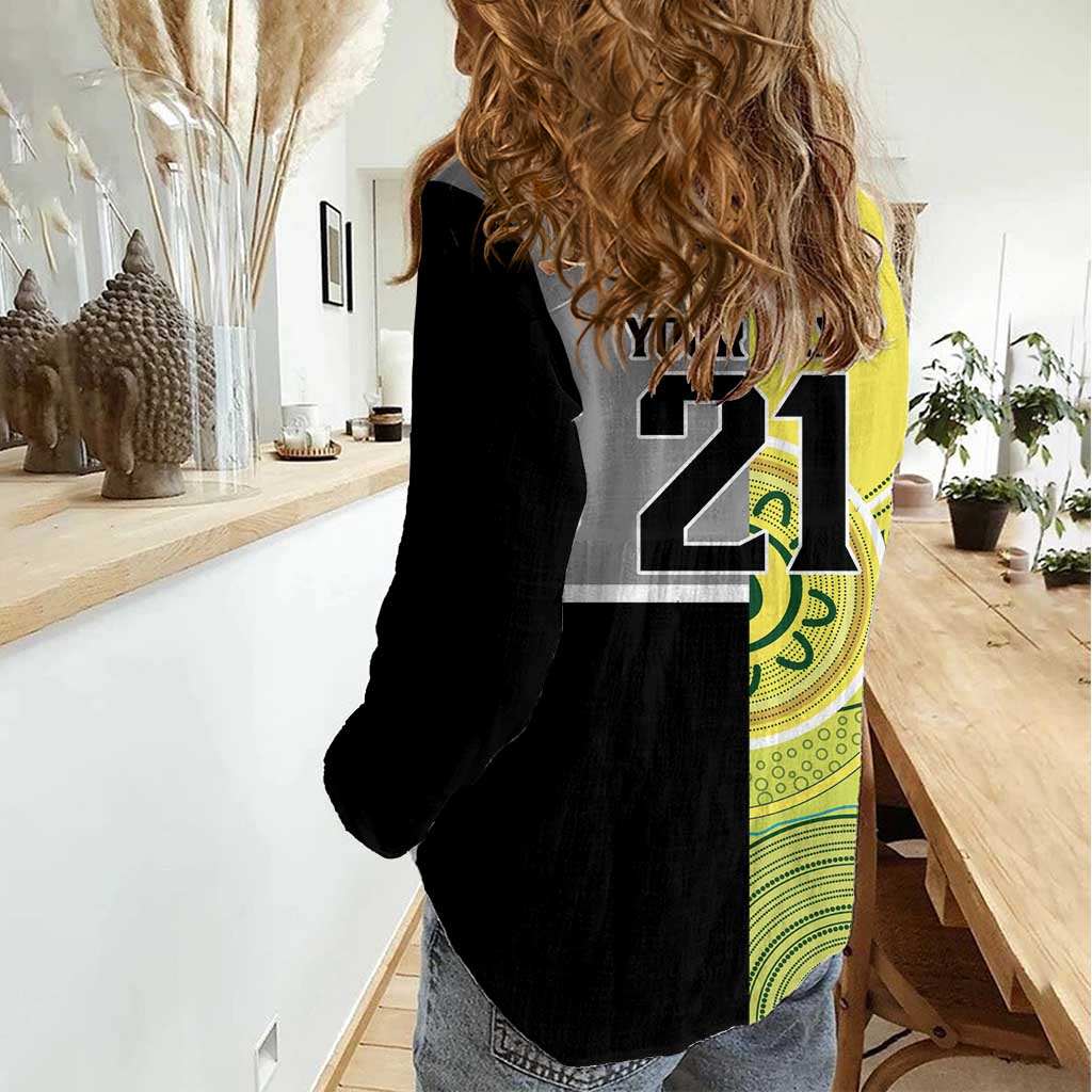 Custom Cricket AUNZ Spirit Women Casual Shirt Aussie New Zealand Retro Edition LT9 - Polynesian Pride