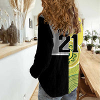 Custom Cricket AUNZ Spirit Women Casual Shirt Aussie New Zealand Retro Edition LT9 - Polynesian Pride