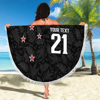 Custom NZ Cricket Pride Beach Blanket Silver Fern Fan Supporter Apparel LT9 - Polynesian Pride