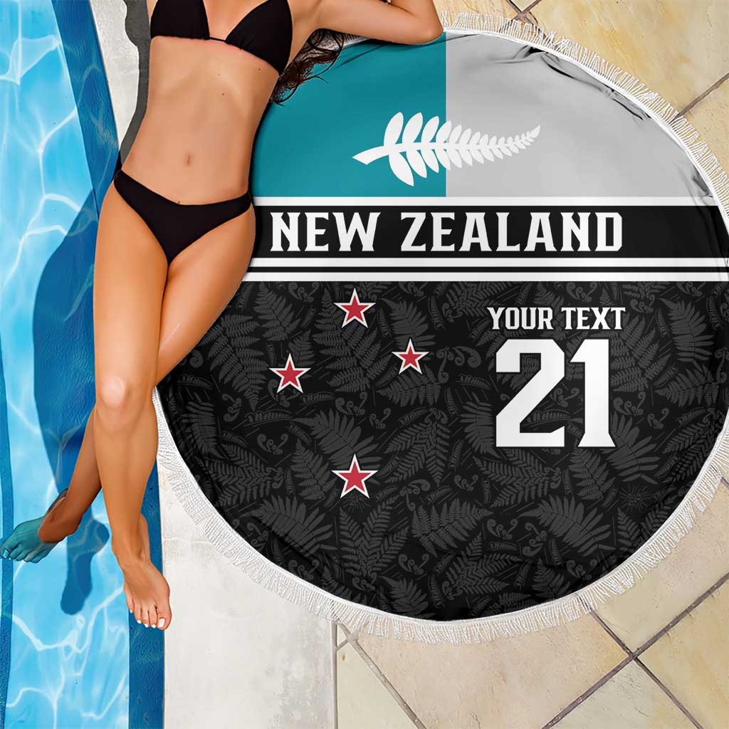 Custom NZ Cricket Pride Beach Blanket Silver Fern Fan Supporter Apparel LT9 - Polynesian Pride