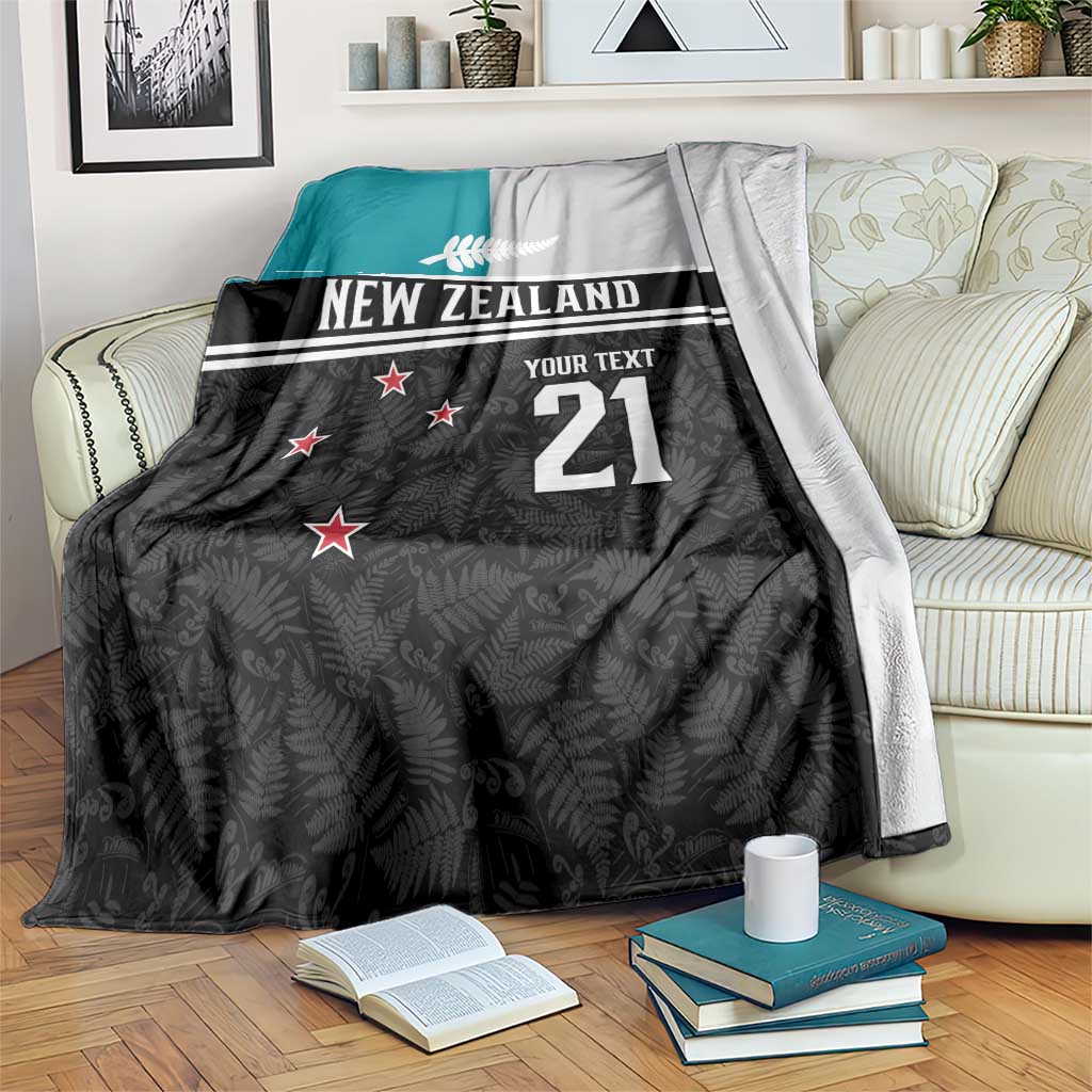 Custom NZ Cricket Pride Blanket Silver Fern Fan Supporter Apparel - Polynesian Pride