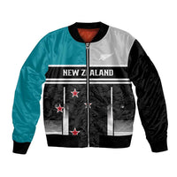 Custom NZ Cricket Pride Bomber Jacket Silver Fern Fan Supporter Apparel LT9 Unisex Black - Polynesian Pride