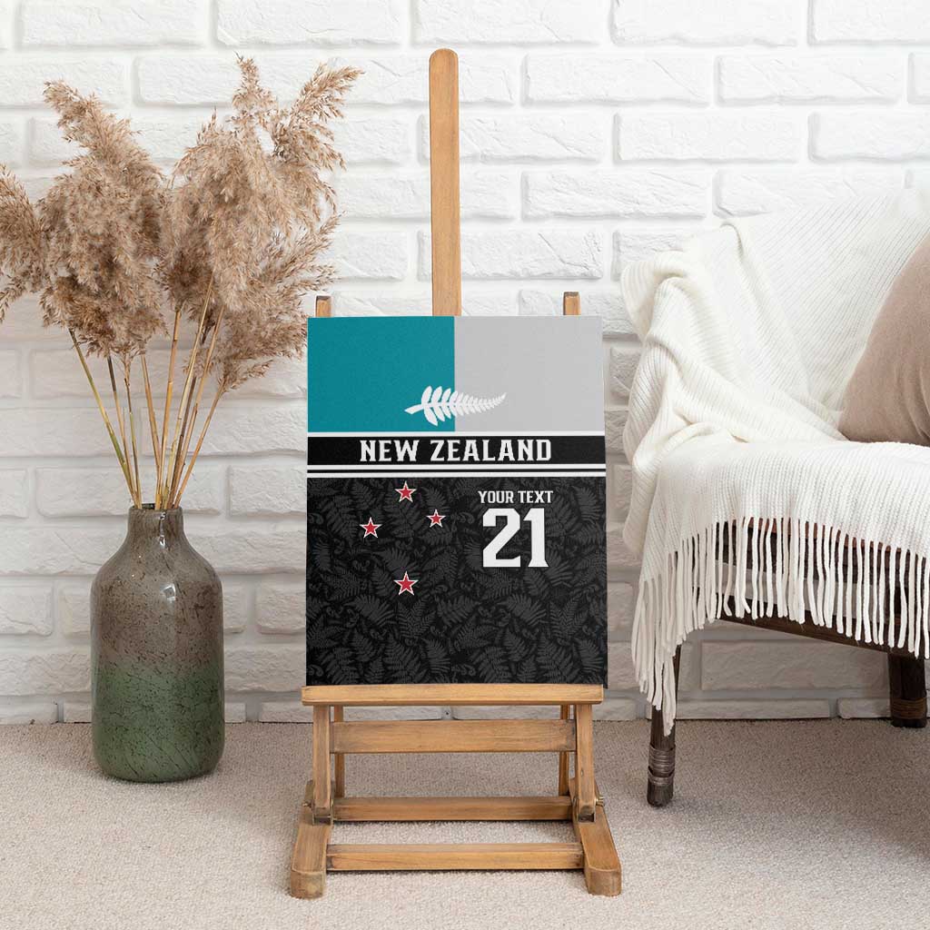 Custom NZ Cricket Pride Canvas Wall Art Silver Fern Fan Supporter Apparel LT9 - Polynesian Pride