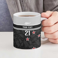 Custom NZ Cricket Pride Ceramic Mug Silver Fern Fan Supporter Apparel - Polynesian Pride