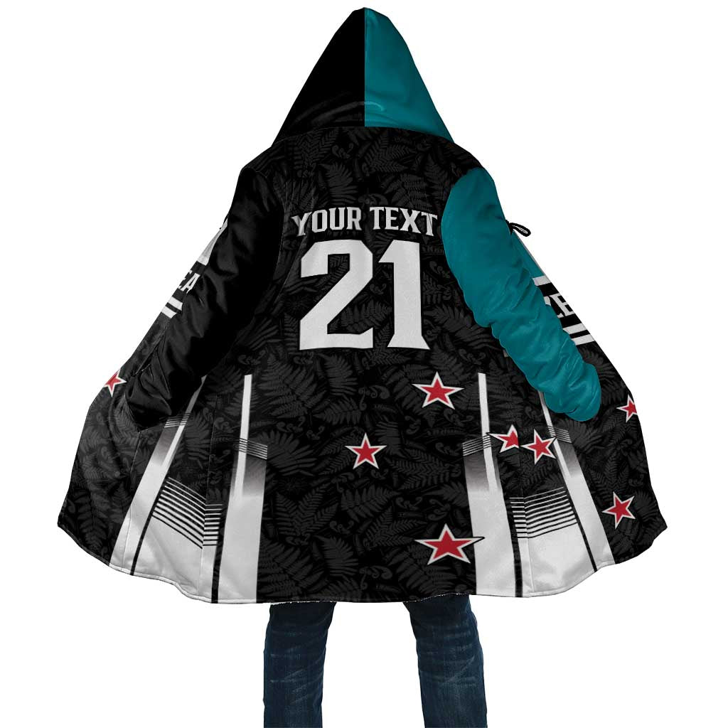 Custom NZ Cricket Pride Cloak Silver Fern Fan Supporter Apparel - Polynesian Pride