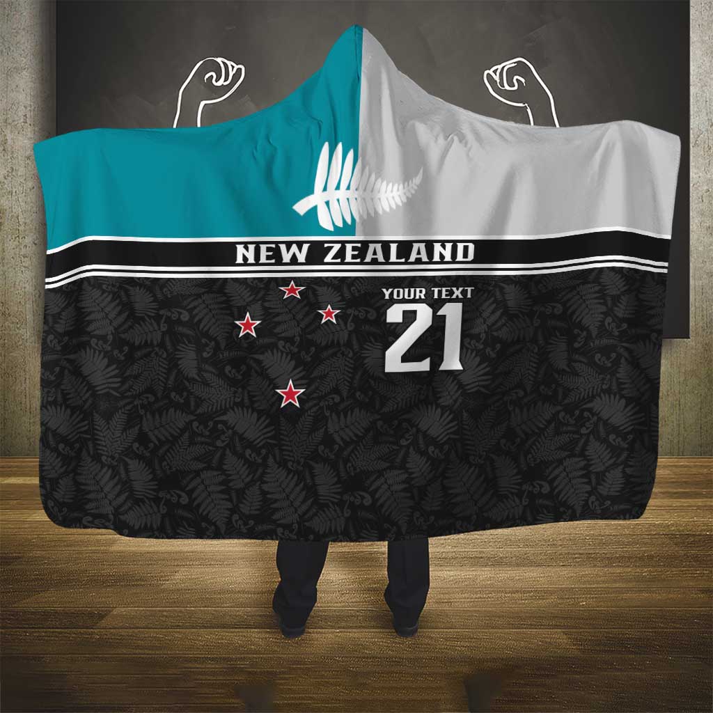 Custom NZ Cricket Pride Hooded Blanket Silver Fern Fan Supporter Apparel LT9 - Polynesian Pride