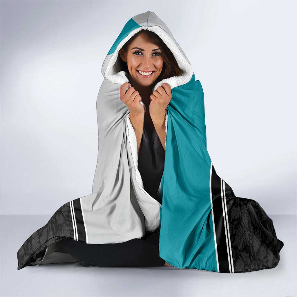 Custom NZ Cricket Pride Hooded Blanket Silver Fern Fan Supporter Apparel LT9 - Polynesian Pride