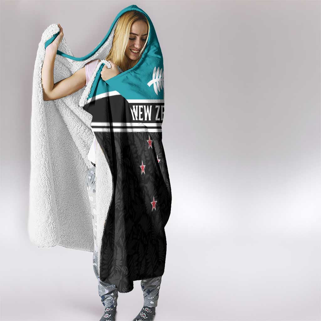Custom NZ Cricket Pride Hooded Blanket Silver Fern Fan Supporter Apparel LT9 - Polynesian Pride