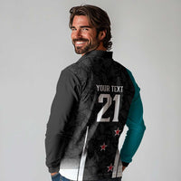 Custom NZ Cricket Pride Long Sleeve Polo Shirt Silver Fern Fan Supporter Apparel LT9 - Polynesian Pride
