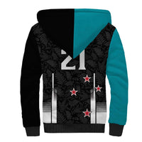 Custom NZ Cricket Pride Sherpa Hoodie Silver Fern Fan Supporter Apparel LT9 - Polynesian Pride