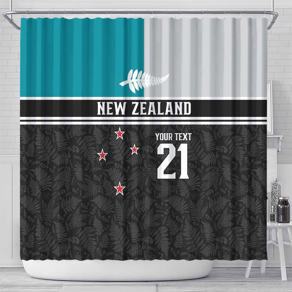 Custom NZ Cricket Pride Shower Curtain Silver Fern Fan Supporter Apparel LT9 - Polynesian Pride