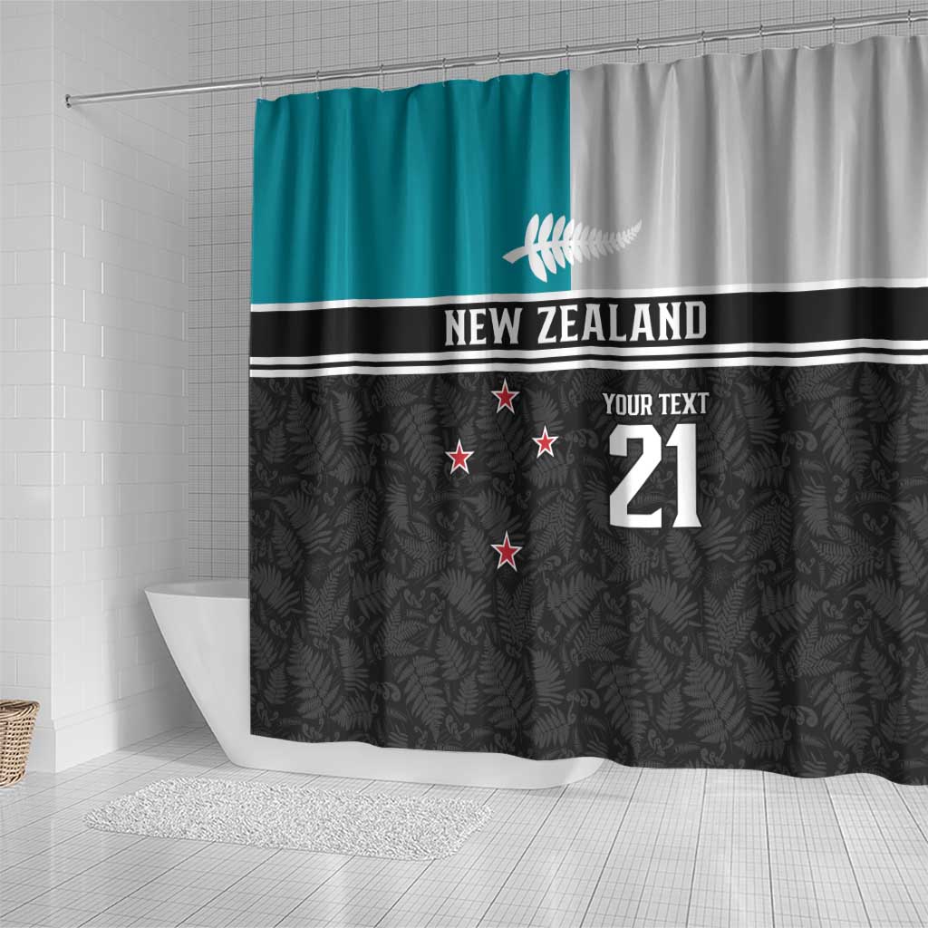 Custom NZ Cricket Pride Shower Curtain Silver Fern Fan Supporter Apparel LT9 - Polynesian Pride