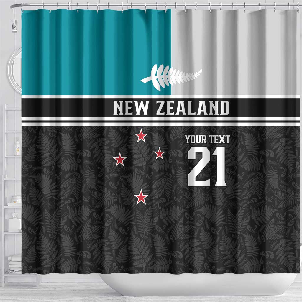Custom NZ Cricket Pride Shower Curtain Silver Fern Fan Supporter Apparel LT9 - Polynesian Pride