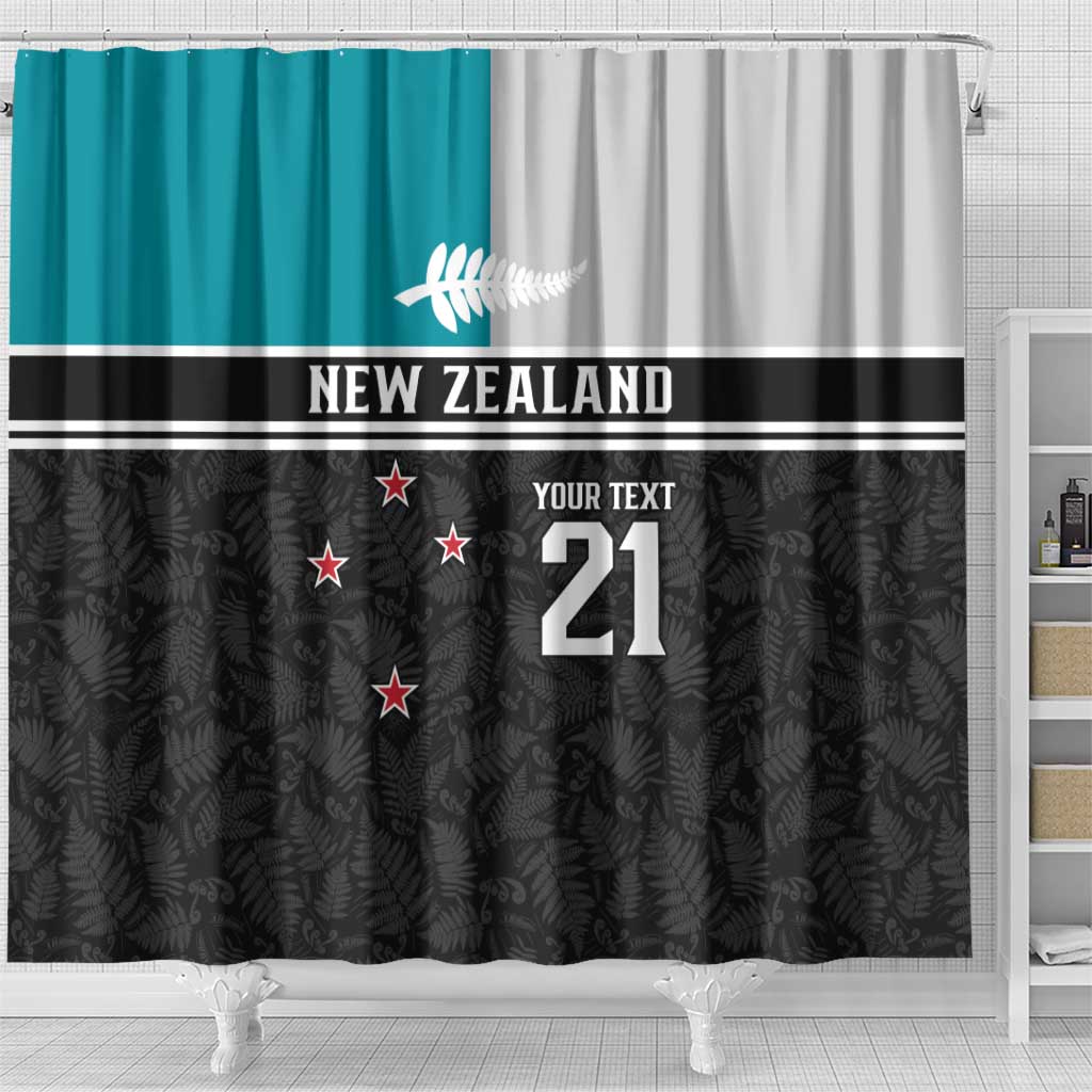 Custom NZ Cricket Pride Shower Curtain Silver Fern Fan Supporter Apparel LT9 - Polynesian Pride