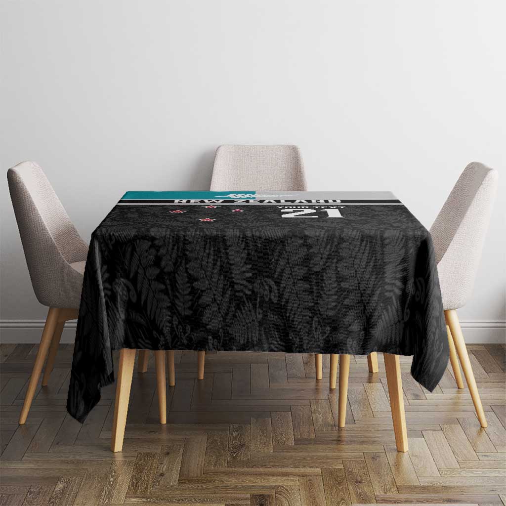Custom NZ Cricket Pride Tablecloth Silver Fern Fan Supporter Apparel LT9 - Polynesian Pride