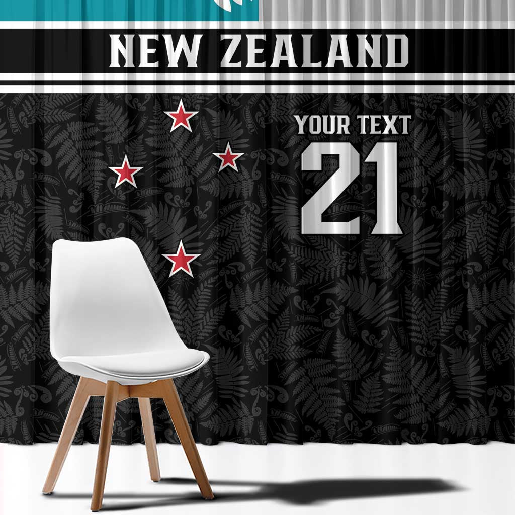 Custom NZ Cricket Pride Window Curtain Silver Fern Fan Supporter Apparel LT9 - Polynesian Pride