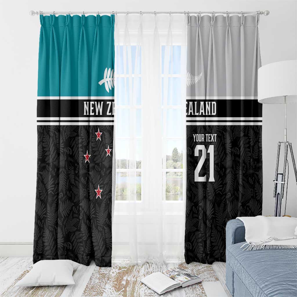 Custom NZ Cricket Pride Window Curtain Silver Fern Fan Supporter Apparel LT9 - Polynesian Pride