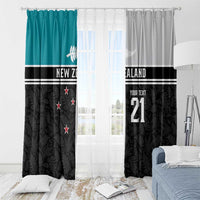 Custom NZ Cricket Pride Window Curtain Silver Fern Fan Supporter Apparel LT9 - Polynesian Pride