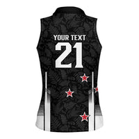 Custom NZ Cricket Pride Women Sleeveless Polo Shirt Silver Fern Fan Supporter Apparel LT9 - Polynesian Pride