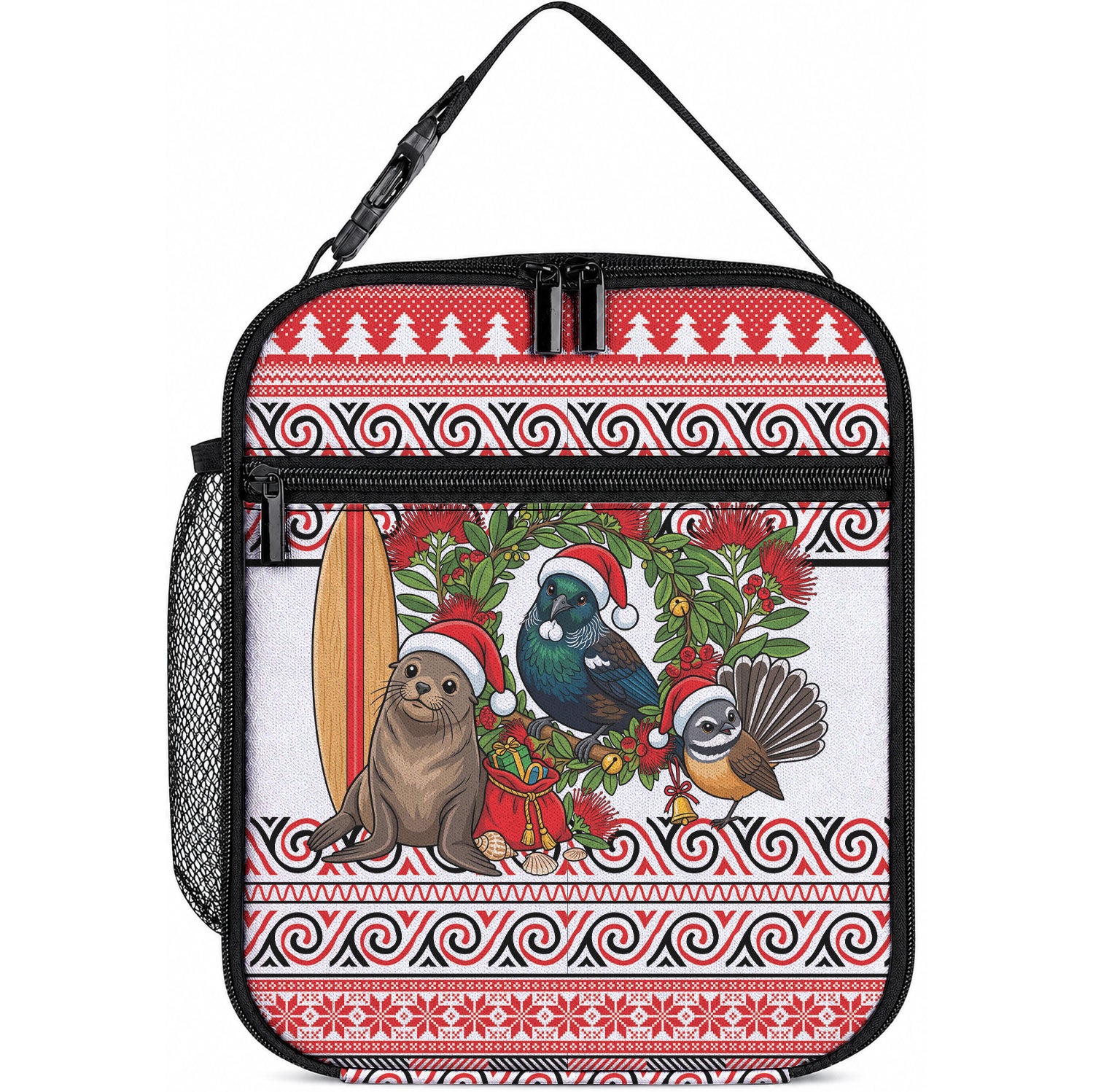 New Zealand Animal Christmas Lunch Bag Maori Inspired Kowhaiwhai Patterns