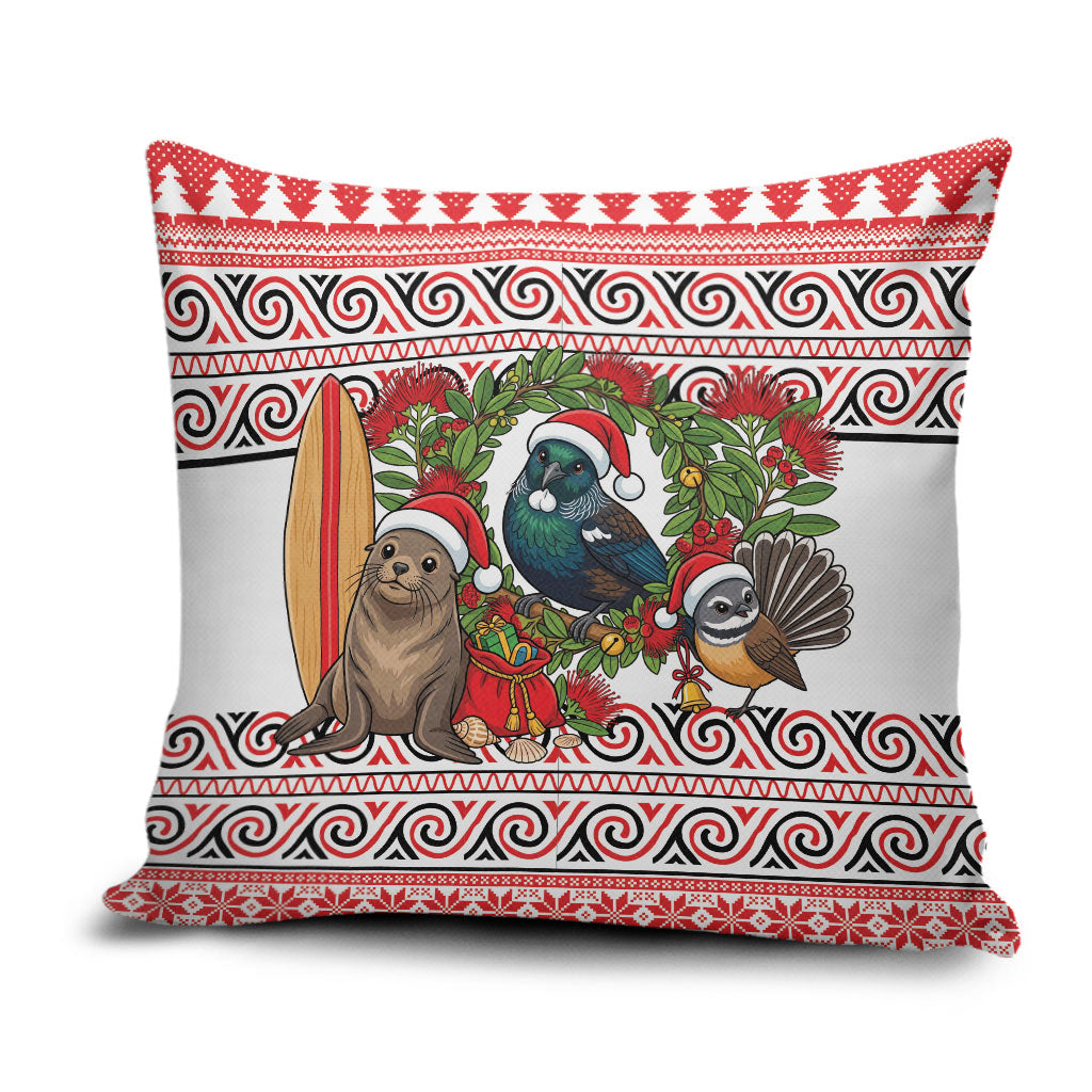 New Zealand Animal Christmas Pillow Cover Maori Inspired Kowhaiwhai Patterns LT9 Red - Polynesian Pride