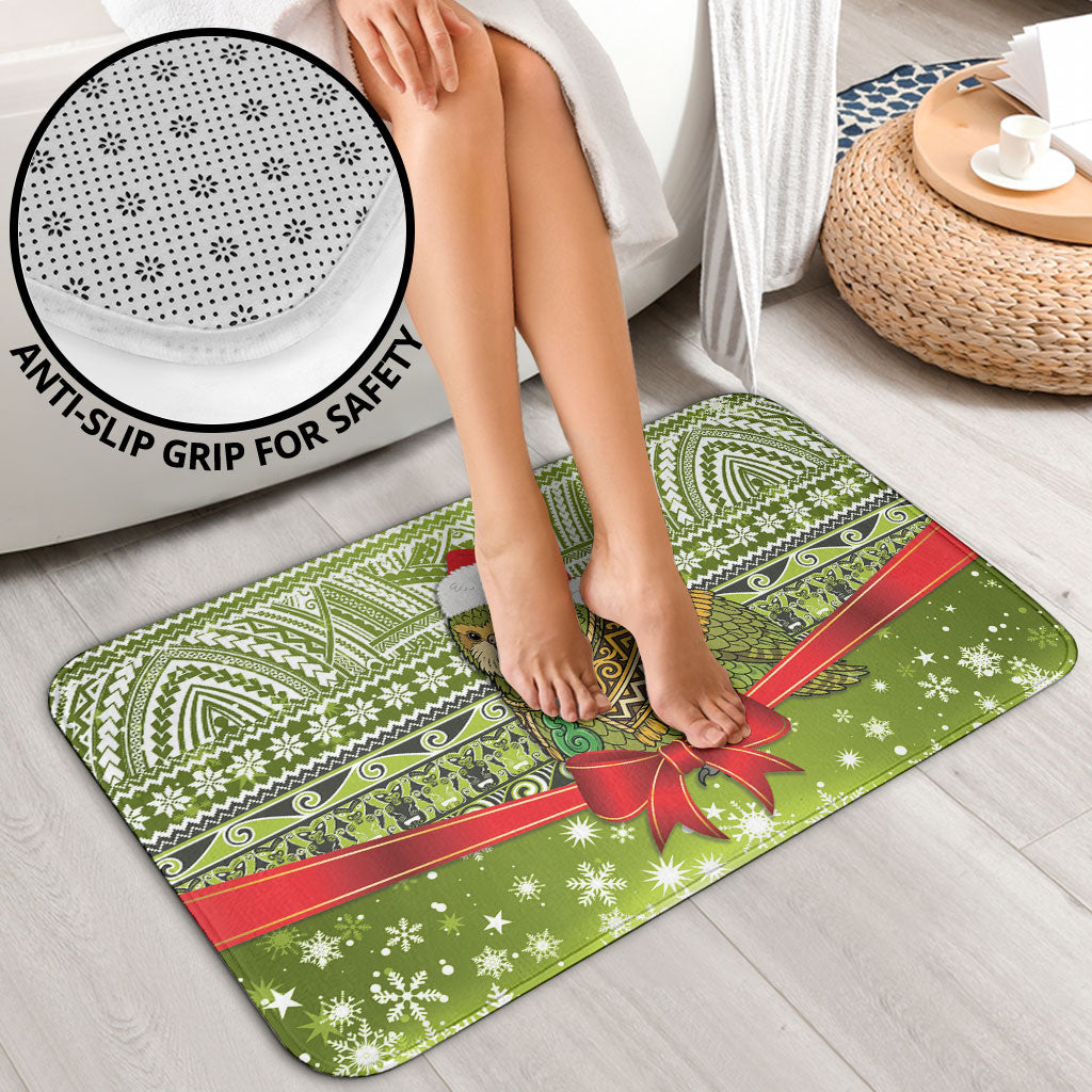 New Zealand Kakapo Christmas Bathroom Set Maori Inspired Knitted Patterns LT9 - Polynesian Pride