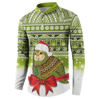 New Zealand Kakapo Christmas Button Sweatshirt Maori Inspired Knitted Patterns LT9 - Polynesian Pride