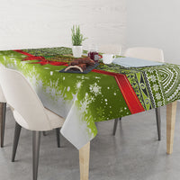New Zealand Kakapo Christmas Tablecloth Maori Inspired Knitted Patterns LT9 - Polynesian Pride