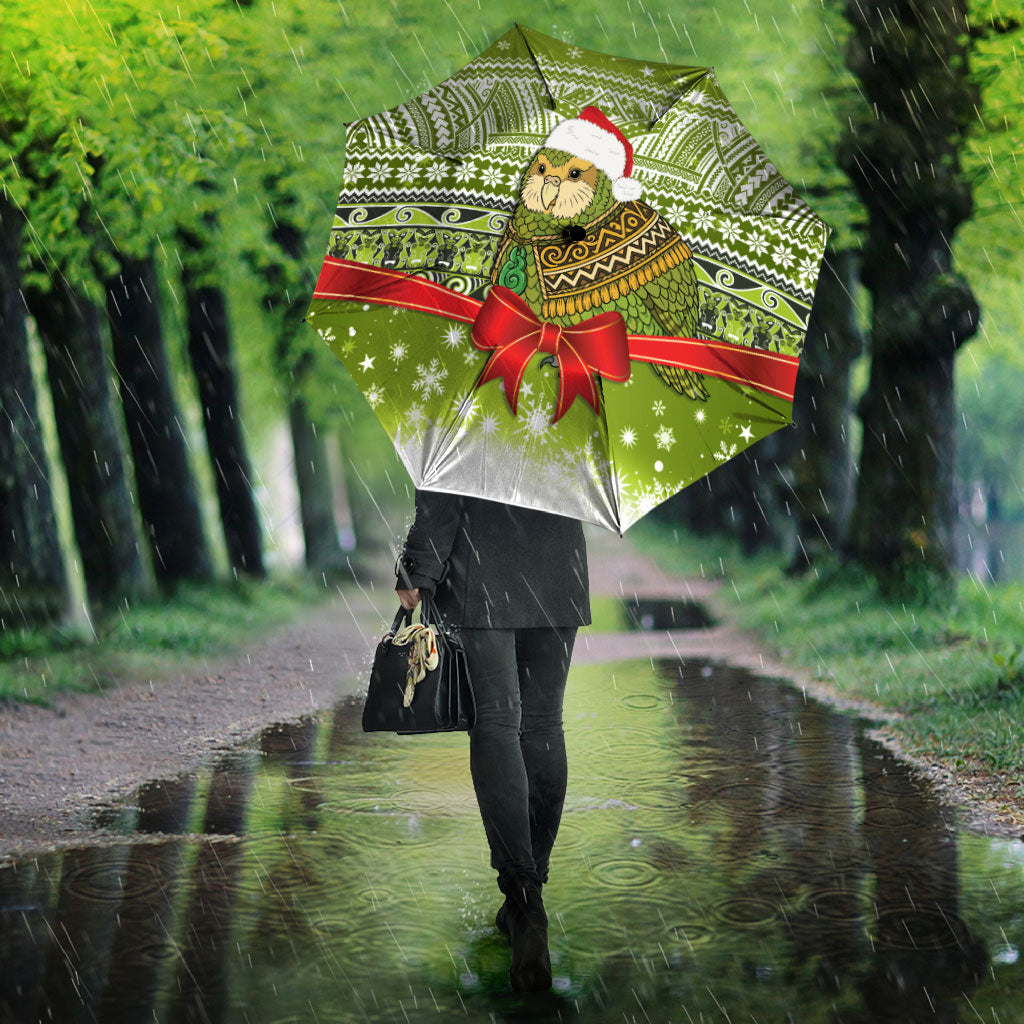 New Zealand Kakapo Christmas Umbrella Maori Inspired Knitted Patterns LT9 - Polynesian Pride