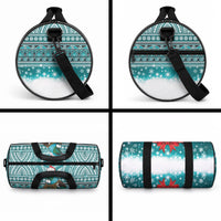New Zealand Tui Bird Christmas Duffle Bag Maori Inspired Knitted Patterns LT9 - Polynesian Pride