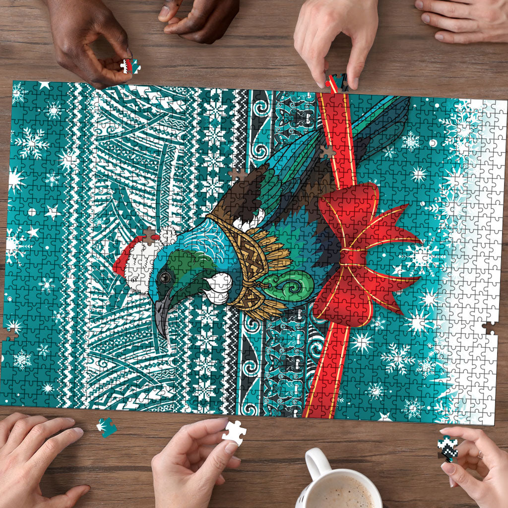 New Zealand Tui Bird Christmas Puzzle Maori Inspired Knitted Patterns LT9 - Polynesian Pride