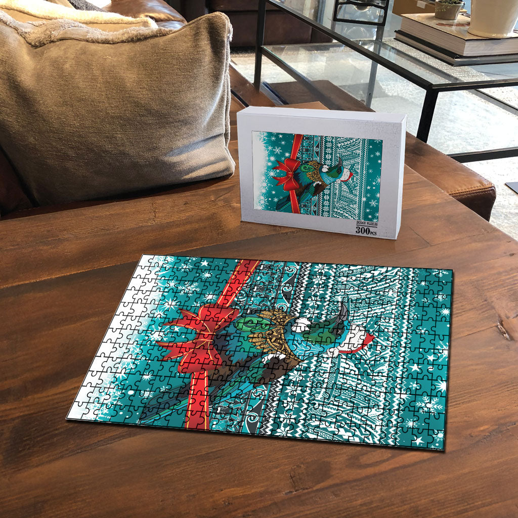 New Zealand Tui Bird Christmas Puzzle Maori Inspired Knitted Patterns LT9 - Polynesian Pride