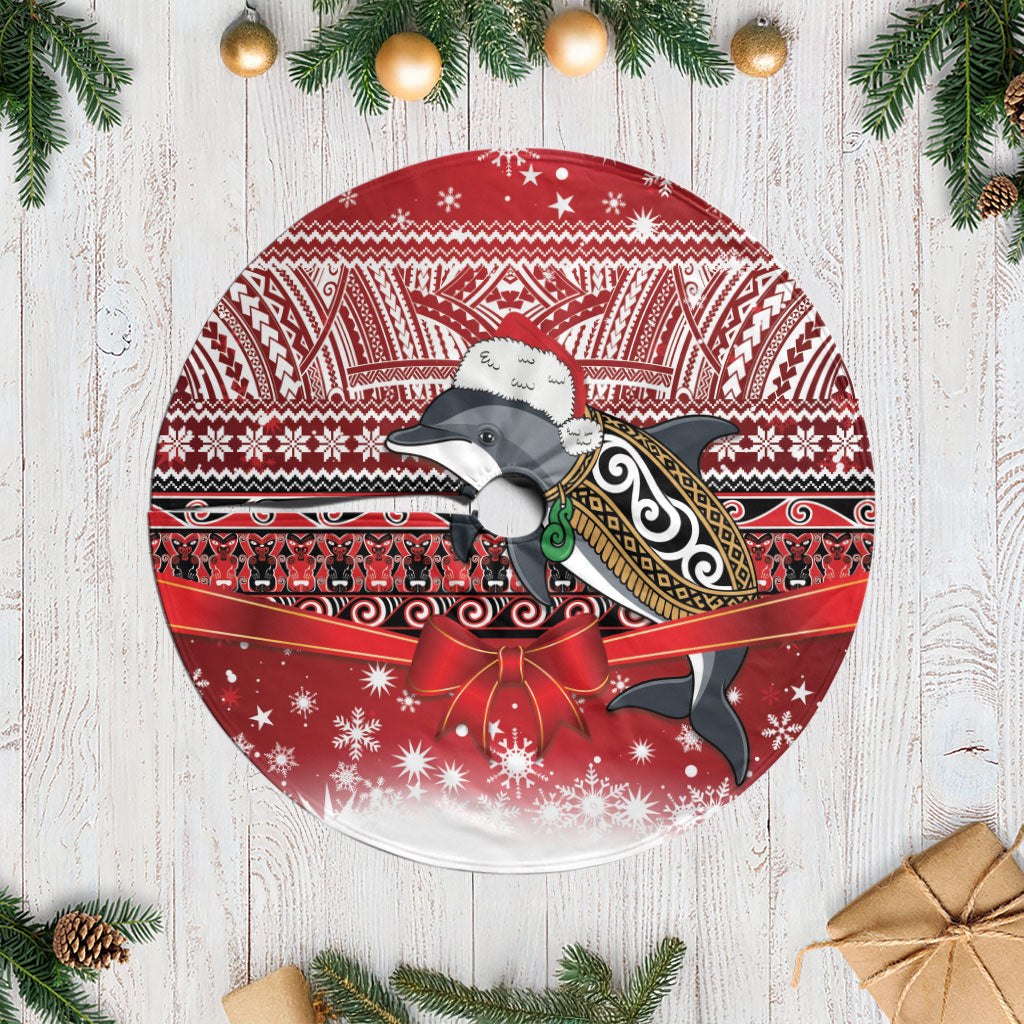 New Zealand Dolphin Terehu Christmas Tree Skirt Maori Inspired Knitted Patterns