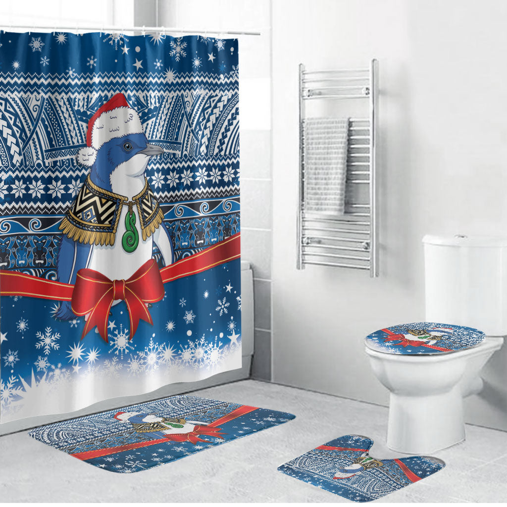 New Zealand Fairy Penguin Korora Christmas Bathroom Set Maori Inspired Knitted Patterns