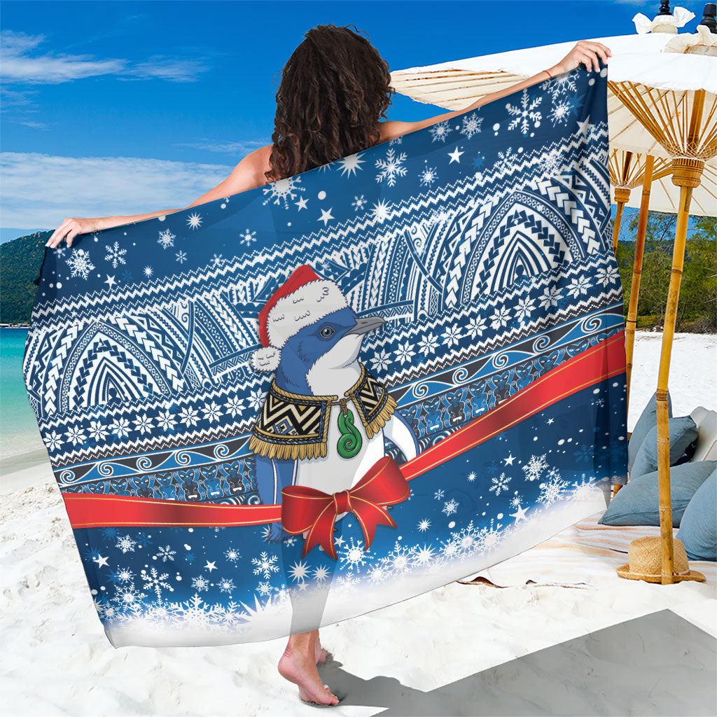 New Zealand Fairy Penguin Korora Christmas Sarong Maori Inspired Knitted Patterns
