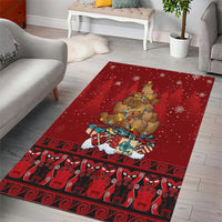 Funny Kiwi Bird Xmas Tree Area Rug New Zealand Tribal Christmas Spirit - Polynesian Pride
