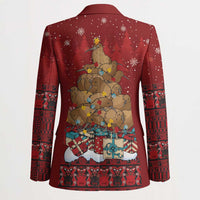 Funny Kiwi Bird Xmas Tree Blazer New Zealand Tribal Christmas Spirit LT9 - Polynesian Pride