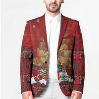 Funny Kiwi Bird Xmas Tree Blazer New Zealand Tribal Christmas Spirit LT9 - Polynesian Pride