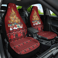 Funny Kiwi Bird Xmas Tree Car Seat Cover New Zealand Tribal Christmas Spirit - Polynesian Pride