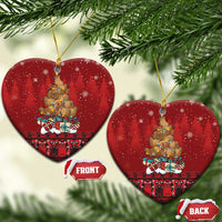 Funny Kiwi Bird Xmas Tree Ceramic Ornament New Zealand Tribal Christmas Spirit LT9 Heart Red - Polynesian Pride