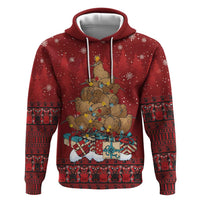 Funny Kiwi Bird Xmas Tree Hoodie New Zealand Tribal Christmas Spirit - Polynesian Pride