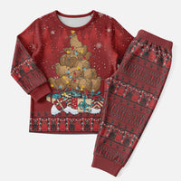 Funny Kiwi Bird Xmas Tree Christmas Pajama Set New Zealand Tribal Christmas Spirit - Polynesian Pride