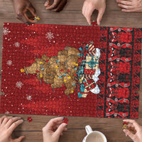 Funny Kiwi Bird Xmas Tree Puzzle New Zealand Tribal Christmas Spirit - Polynesian Pride