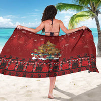 Funny Kiwi Bird Xmas Tree Sarong New Zealand Tribal Christmas Spirit - Polynesian Pride