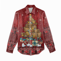 Funny Kiwi Bird Xmas Tree Women Casual Shirt New Zealand Tribal Christmas Spirit - Polynesian Pride