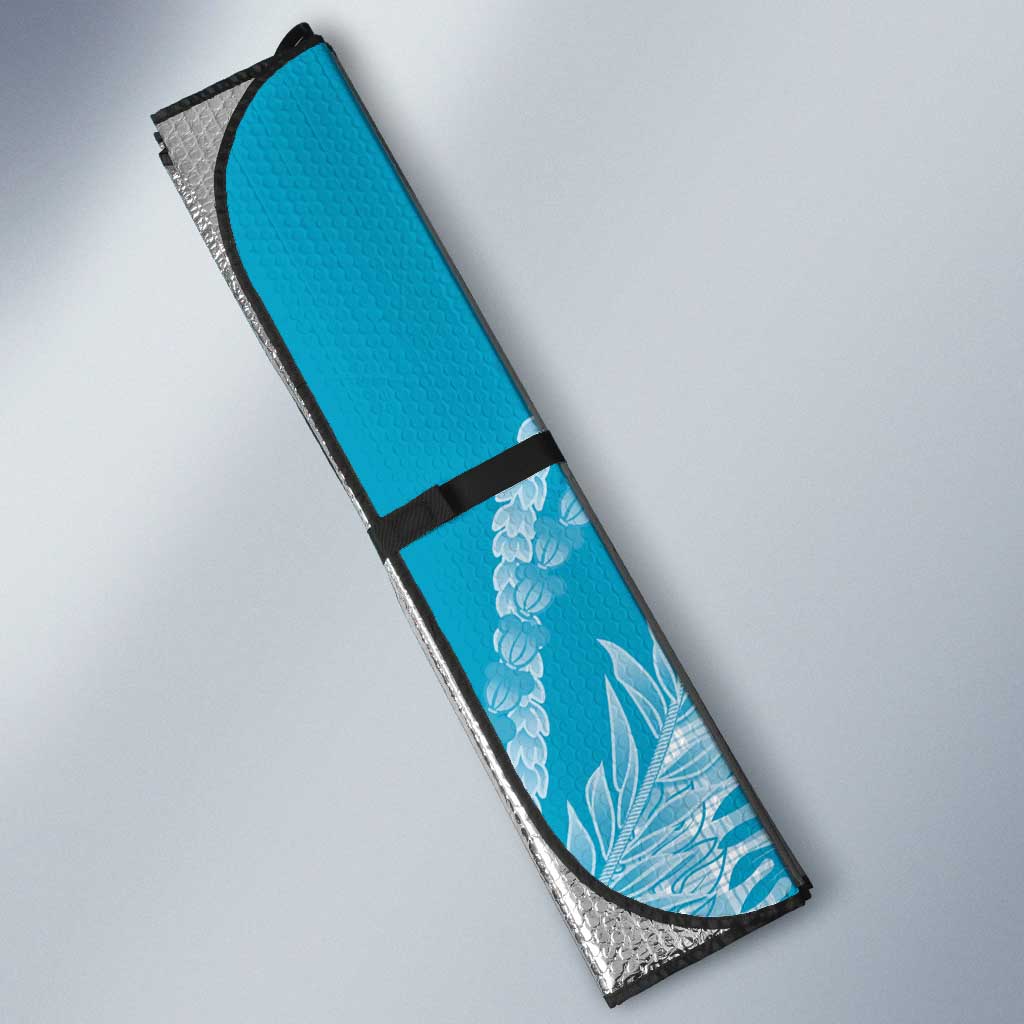 Hawaii Breadfruit Palaka Auto Sun Shade Polu Maile Lei - Polynesian Pride