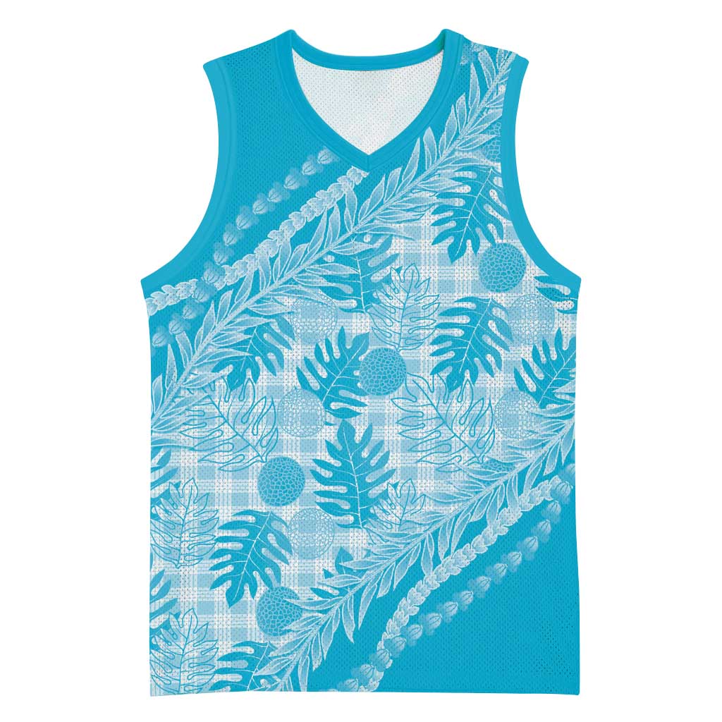 Hawaii Breadfruit Palaka Basketball Jersey Polu Maile Lei - Polynesian Pride