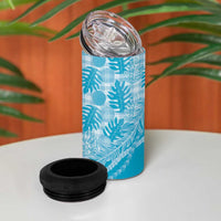 Hawaii Breadfruit Palaka 4 in 1 Can Cooler Tumbler Polu Maile Lei - Polynesian Pride