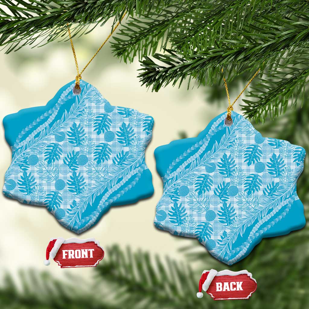 Hawaii Breadfruit Palaka Ceramic Ornament Polu Maile Lei - Polynesian Pride