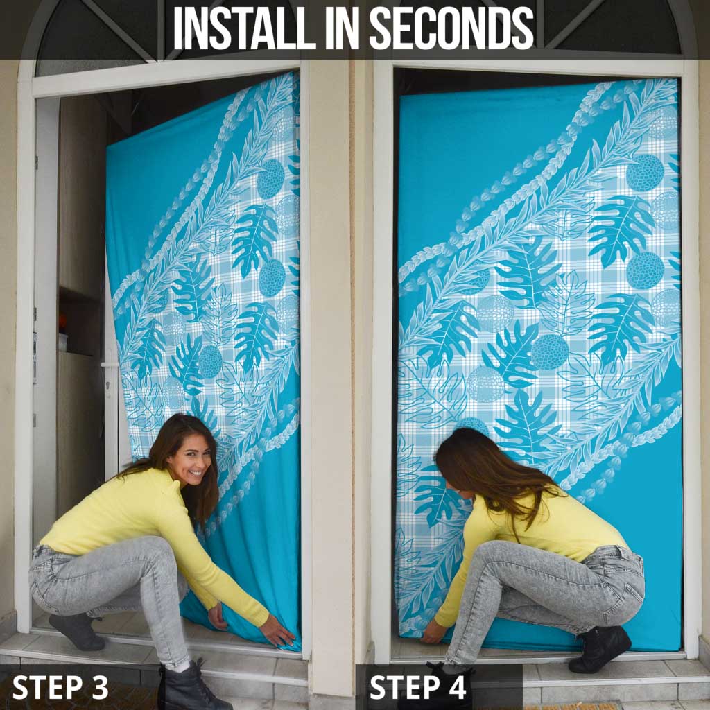 Hawaii Breadfruit Palaka Door Cover Polu Maile Lei - Polynesian Pride